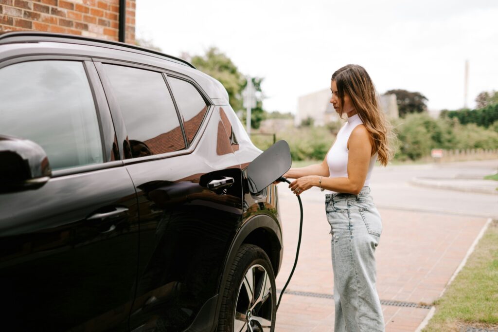 Charging an electric vehicle at a home in Cedar Park